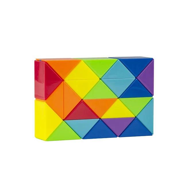 Cube magique coloré, règle magique serpent, Puzzle multicolore, Fidget, décompression, Cubes Transfo