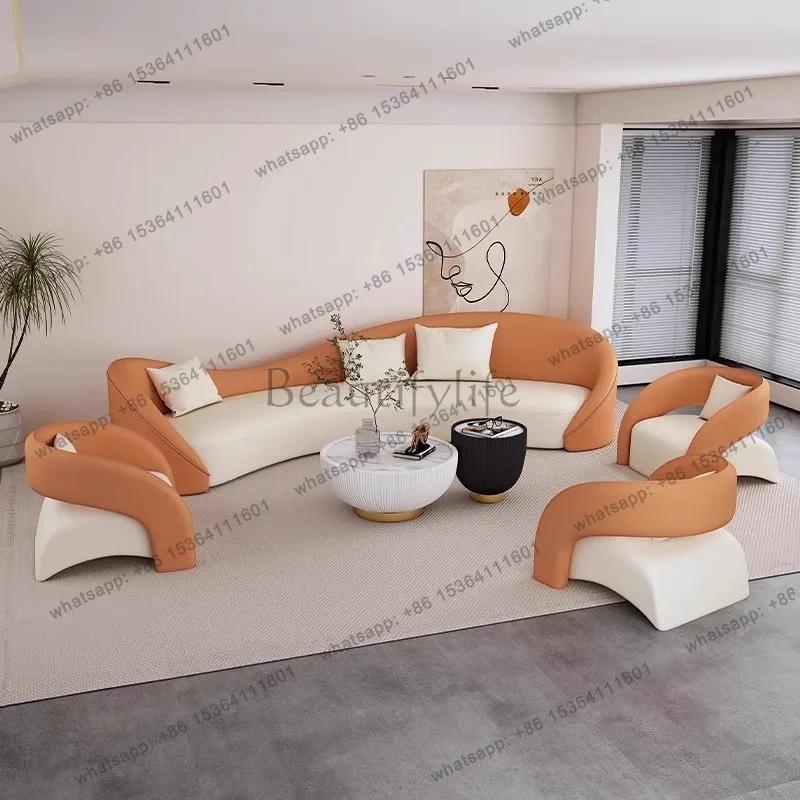 Ensemble de canapés de bureau nordiques simples, table basse moderne pour salon, combinaison pour es