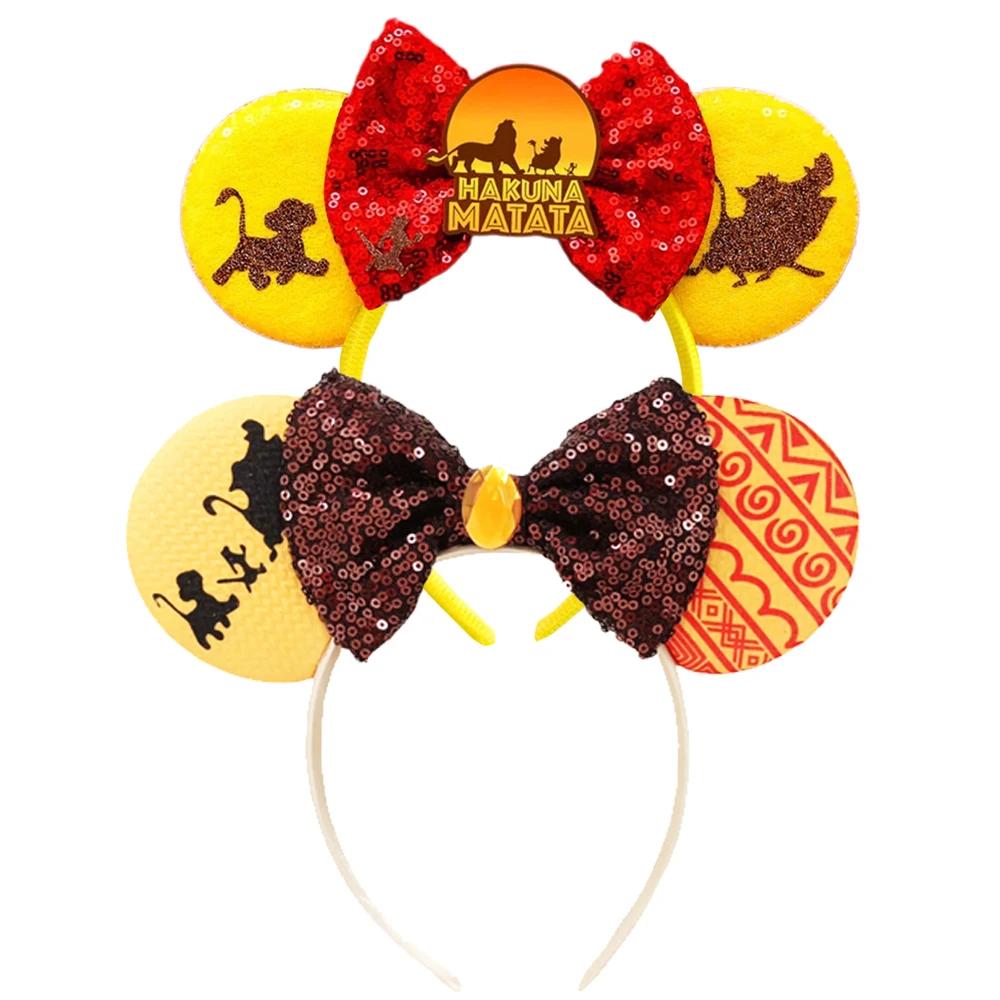 Bandeaux Mickey Mouse le roi Lion Mufasa Simba oreilles bandeaux pour filles enfant Pumba chapeaux f