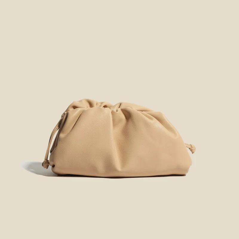 Dames célèbre marque de luxe concepteur en cuir de vachette Y2k nuage petit sac à main couleur doux