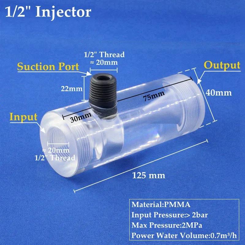 Nouveau système d'irrigation d'injecteur d'eau acrylique Transparent PMMA mélangeur d'engrais Ventur