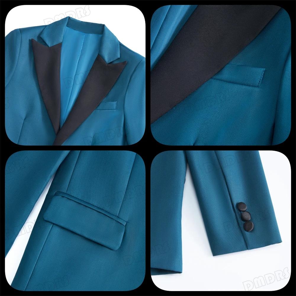Ensemble de costume formel 4 pièces pour garçon, avec Blazer, gilet, pantalon, nœud papillon, costum