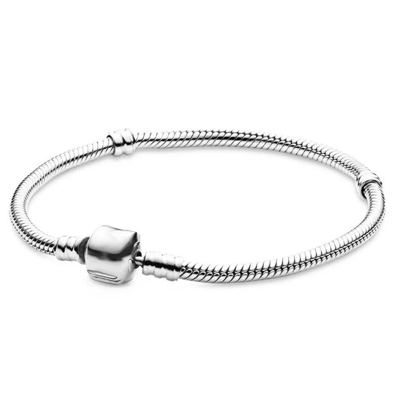 Bracelet en argent pur 925% pour femmes, zircon en forme de cœur romantique, bijoux à breloques orig