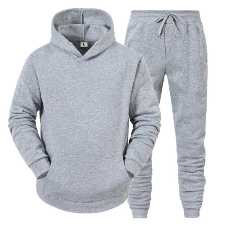 Hommes vêtements de sport pull costume sweats à capuche + pantalons vêtements de sport printemps aut