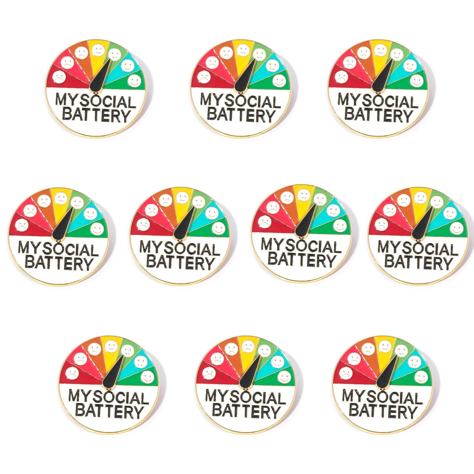 Lot de 10 badges d'expression faciale variés pour femmes, broches énergétiques pour l'humeur, saison
