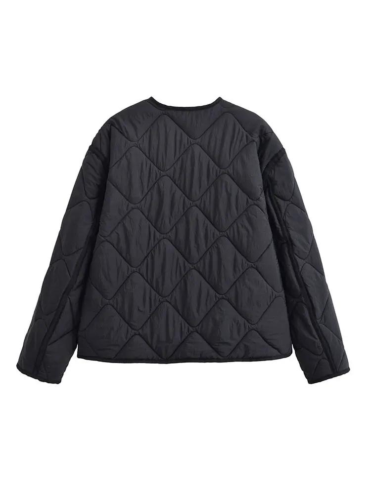 Nlzgmsj automne hiver femmes solide simple boutonnage col rond veste mode à manches longues manteau