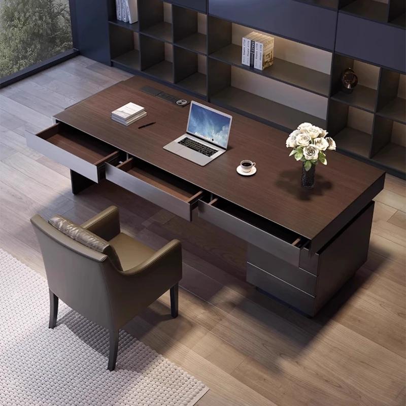 Table de rangement exécutive, armoire à douille de luxe, bureau exécutif, bureaux d'ordinateur, tiro