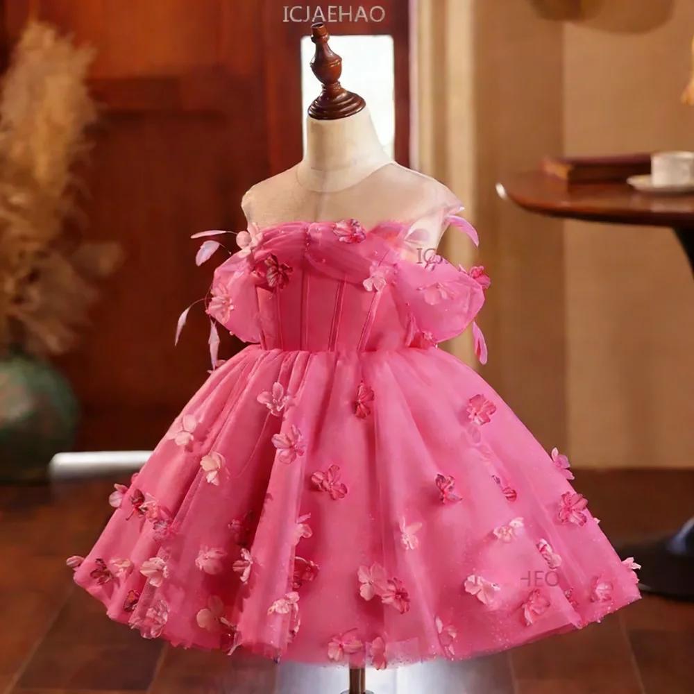 Robe de princesse pour filles, costume de demoiselle d'honneur, petite fée, pour spectacle de piano,