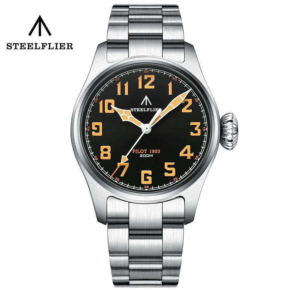 STEELFLIER officiel SF740V nouvelle montre-bracelet à Quartz Super C3 lumineux 200M étanche VH31 mou