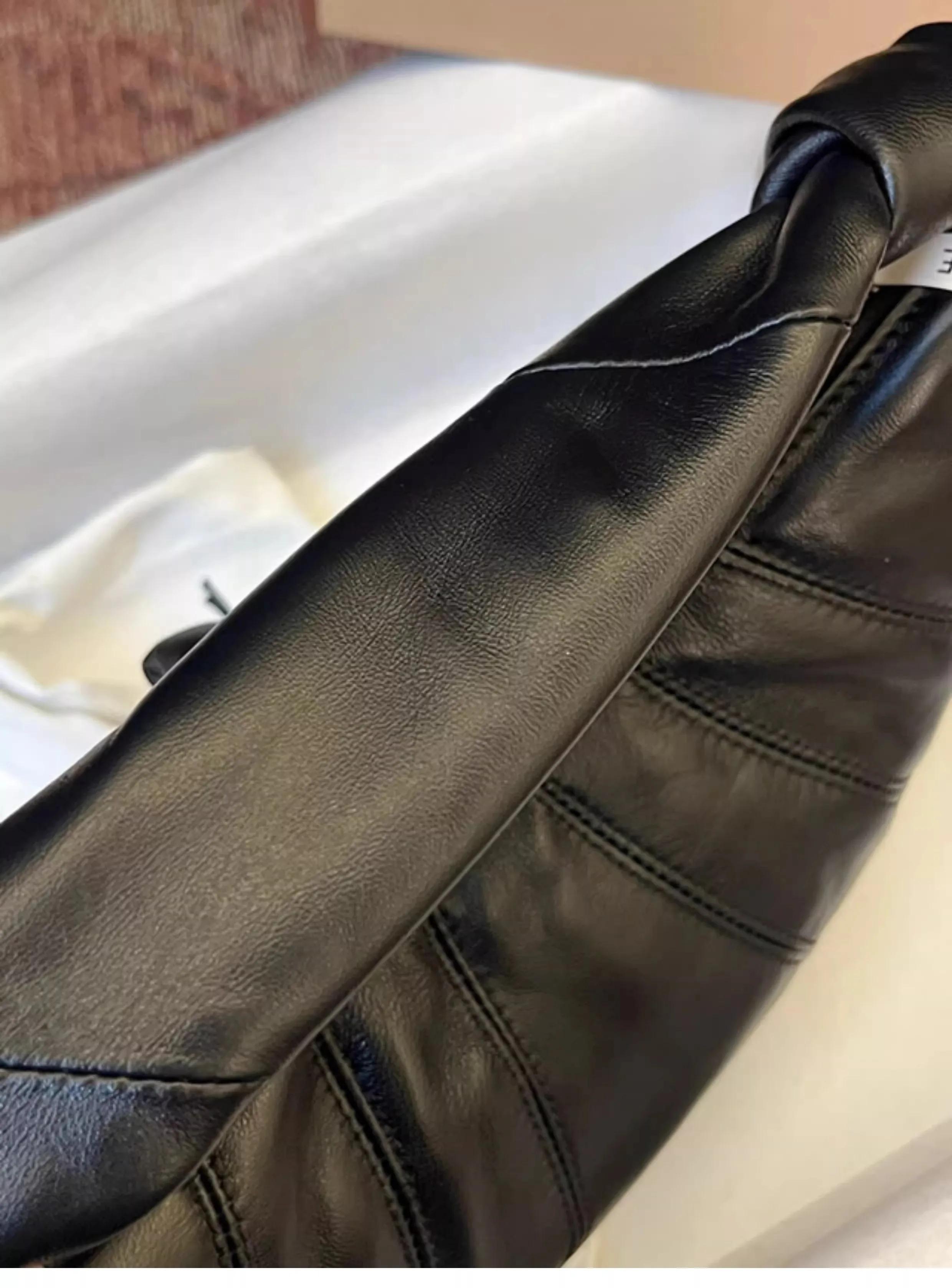 Nouveau modèle 2026 : Sac croissant sous le bras en peau de mouton, mini sac croissant porte-bonheur