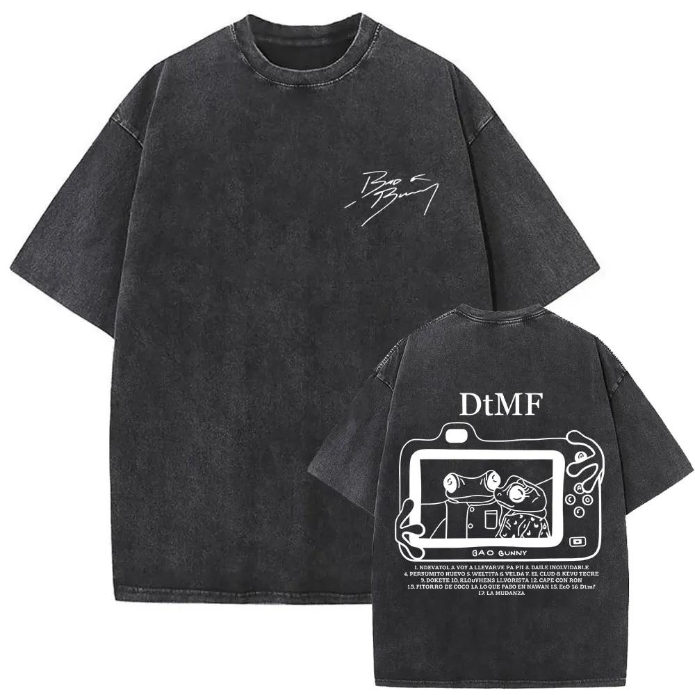 T-shirt vintage délavé Rapper Bad Bunny Debi Tirar Mas Fotos DTMF World Tour 2026 – T-shirts mode Hi