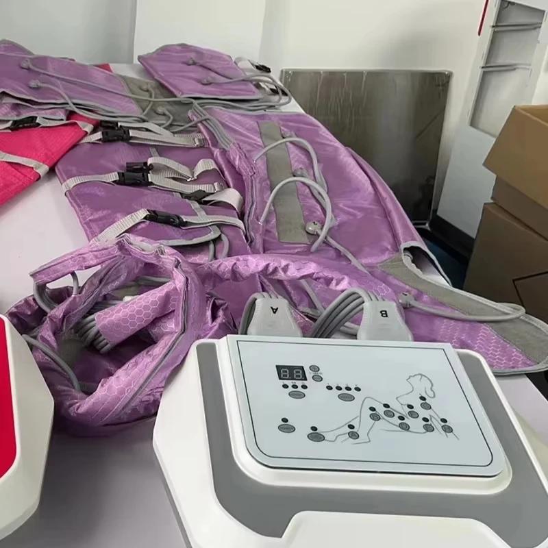 Machine de pressothérapie professionnelle, appareil de Massage lymphatique violet, bras, épaules, ve