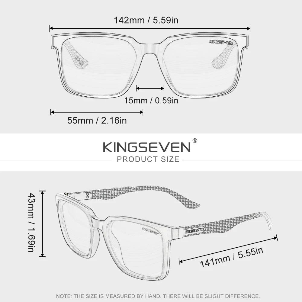 KINGESEVEN haute qualité hommes lunettes de soleil cadre en Fiber de carbone polarisé UV400 mâle lun