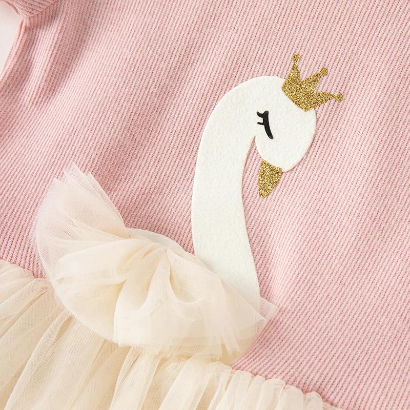 Robe pour fille Dave Bella, nouvelle robe de princesse pour bébé, en maille et dentelle, élégante et