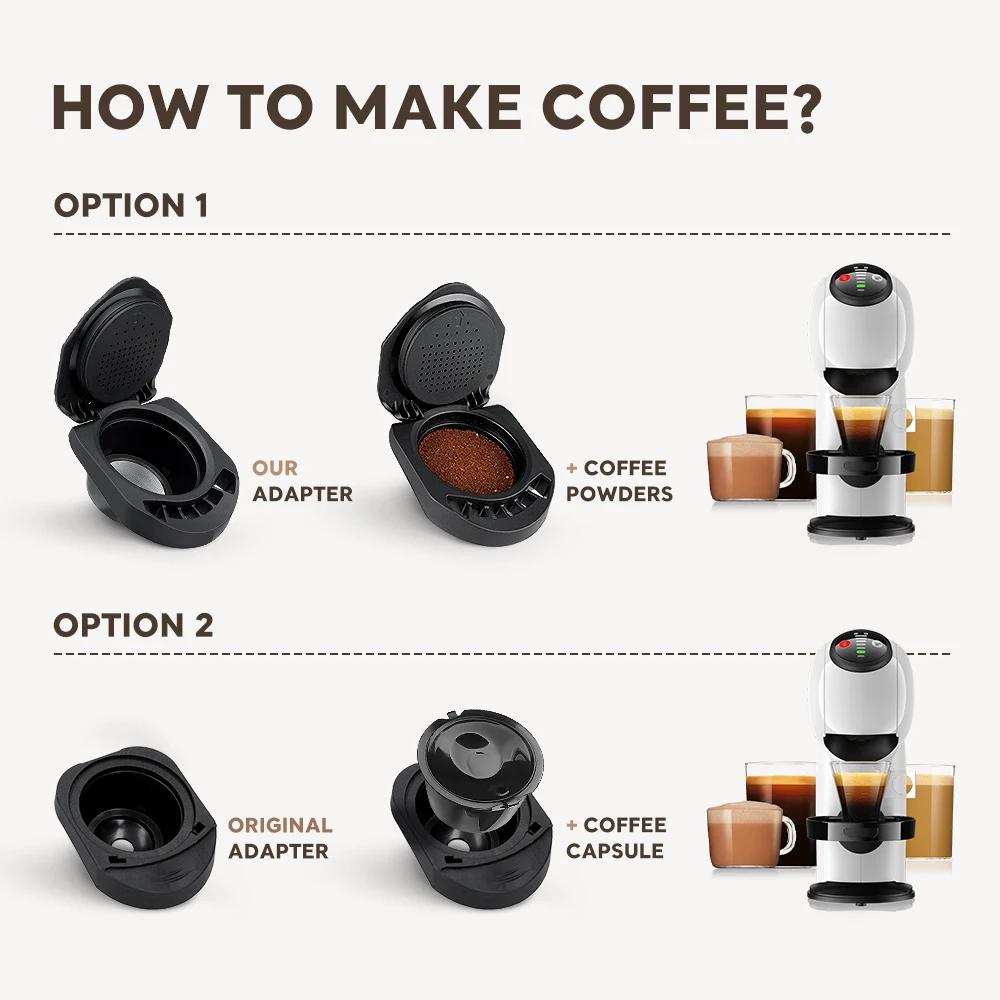 Adaptateur de capsules pour Dolce Gusto Crema, capsules originales Nespresso pour Machine à café Dol