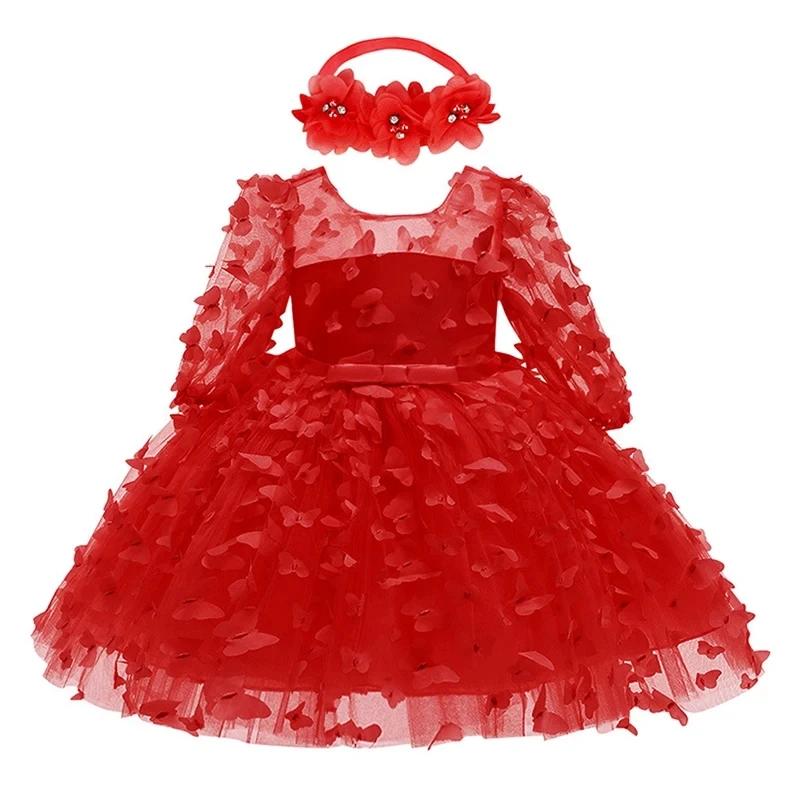 Robe pour nouveau-né de 3 6 9 12 18 24 mois, en maille à fleurs, à la mode, petite princesse, cadeau