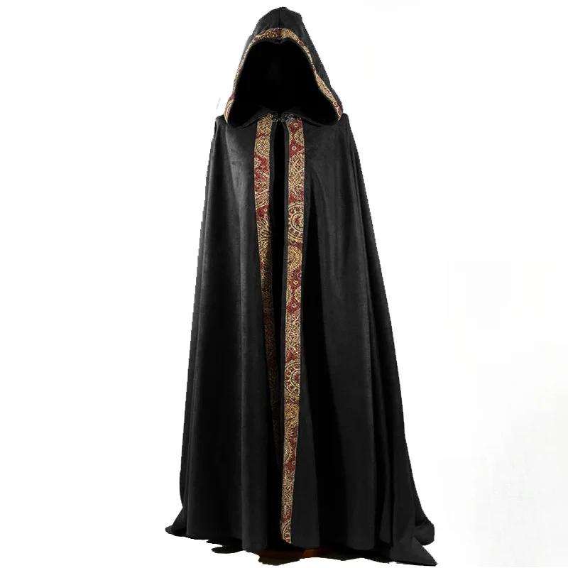Cape à capuche gothique Vintage pour hommes et femmes, manteau d'halloween, Vampire, diable, magicie