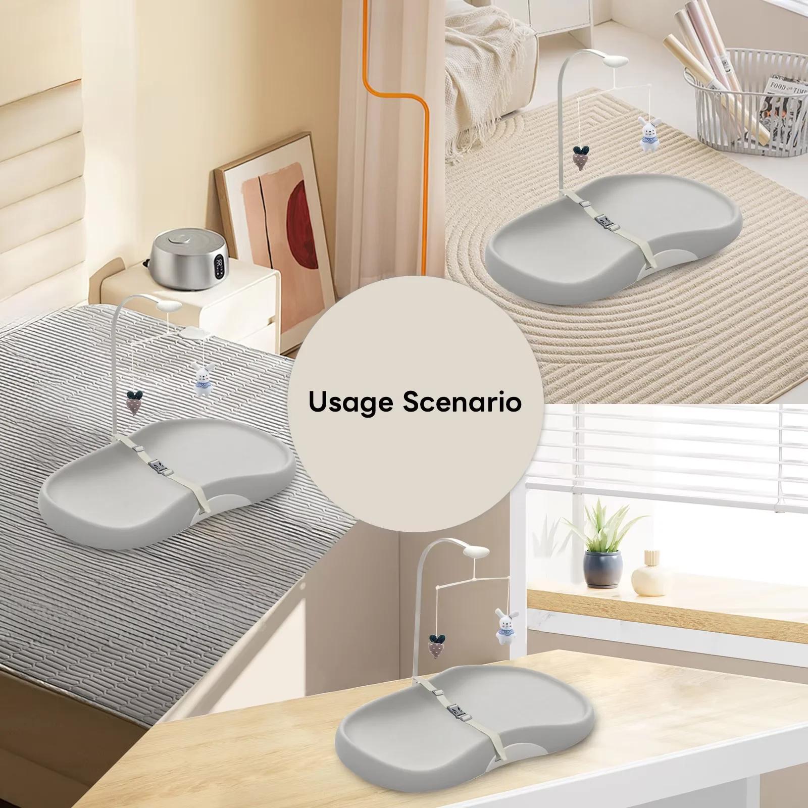 Matelas à langer profilé antidérapant - Conception nettoyante pour table à langer pépinière bébé