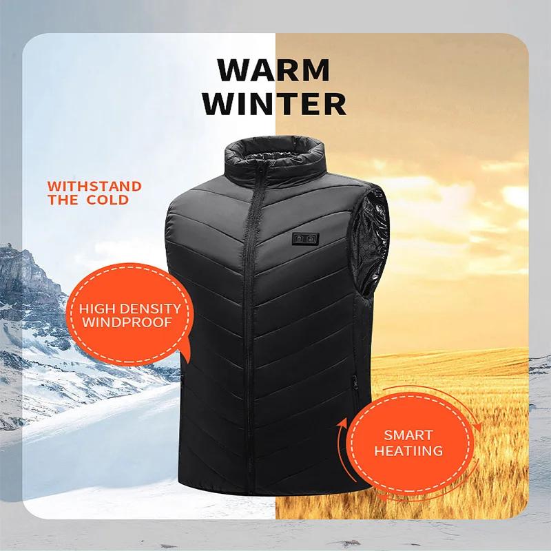21 Zones de gilet chauffant vestes chauffantes électriques hommes femmes vêtements de sport manteau