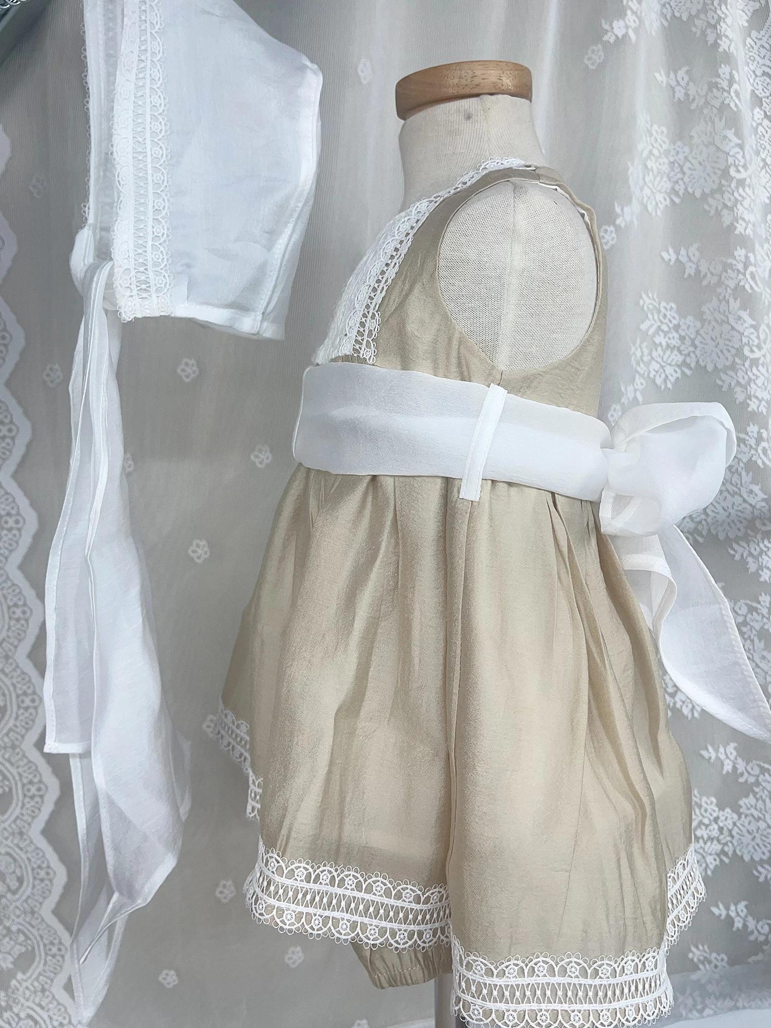 Ensemble de vêtements en dentelle Tencel pour enfants, léger, respirant, haut de gamme, personnalisé
