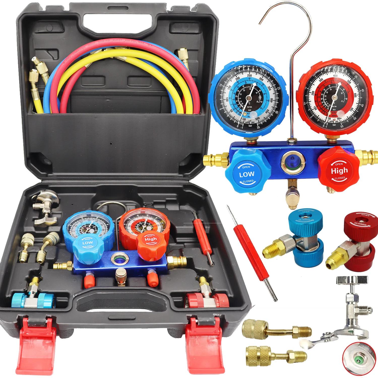 Kit de tuyau de jauge de pression de climatisation de voiture, R22 R-410A R-134a R-404A, ensemble de