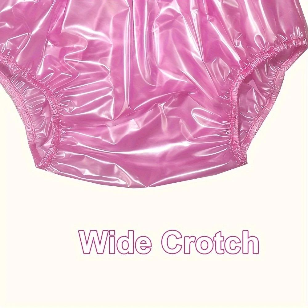 Sous-vêtements PVC transparents taille haute - Couches adultes réutilisables douces pour incontinence adolescente