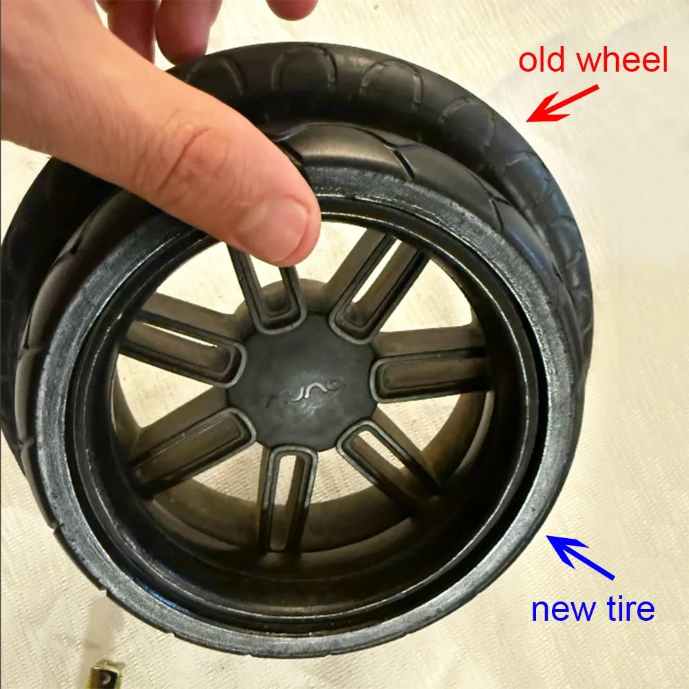 Pneu de roue de poussette chacun pour Nuna Triv /Triv Next Buggy roue avant ou arrière PU Tubeless a