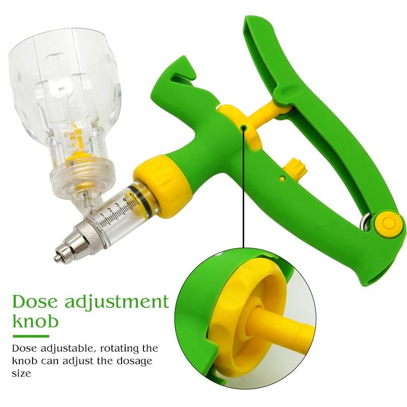 Seringue continue automatique vétérinaire de 2/5ml, avec aiguilles, Injection animale, aspirateur ré