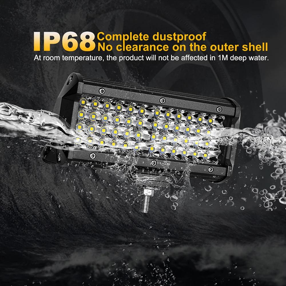 Nlpearl 4 "7" 72W 144W LED antibrouillard pour voiture SUV camion 4x4 ATV projecteur faisceau d'inon