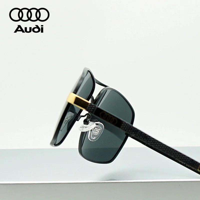 Lunettes de soleil polarisées Audi de luxe, style pilote carré, anti-éblouissement, pour la conduite