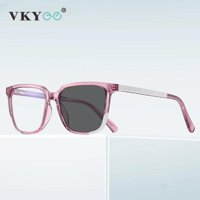 VKYEE Simple carré grand cadre Design de mode lunettes pour femmes Anti-lumière bleue personnalisabl