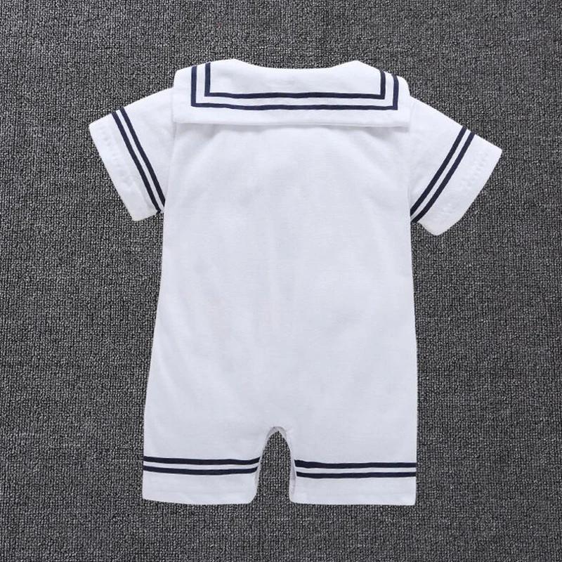 Nouveau-né bébé garçon vêtements combishort marin marine barboteuse à manches courtes combinaison Co