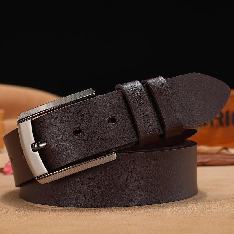 Ceinture en cuir véritable pour hommes, de haute qualité, de luxe, de styliste, en peau de vache, à