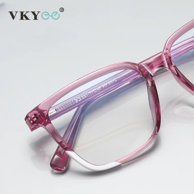 VKYEE Simple carré grand cadre Design de mode lunettes pour femmes Anti-lumière bleue personnalisabl