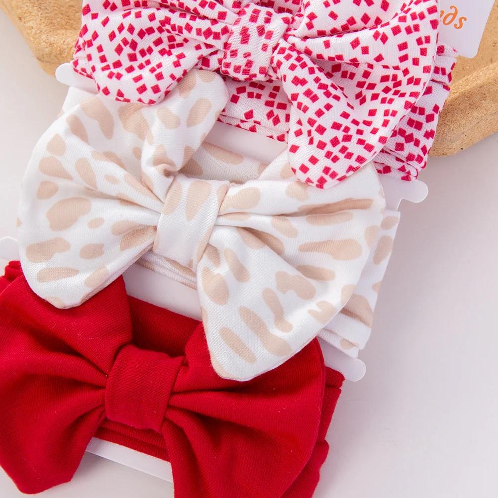 3 pièces/ensemble mignon coton arcs bébé bandeaux nouveau-né infantile élastique bandeaux garçons fi