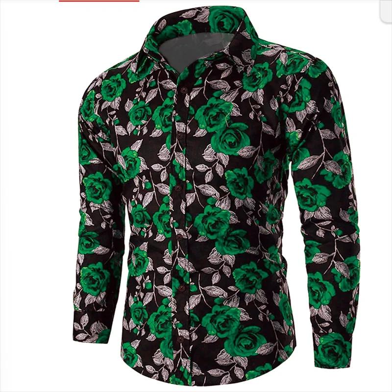 Saint Valentin motif Rose nouveauté décontracté hommes chemise vacances décontracté quotidien chemis