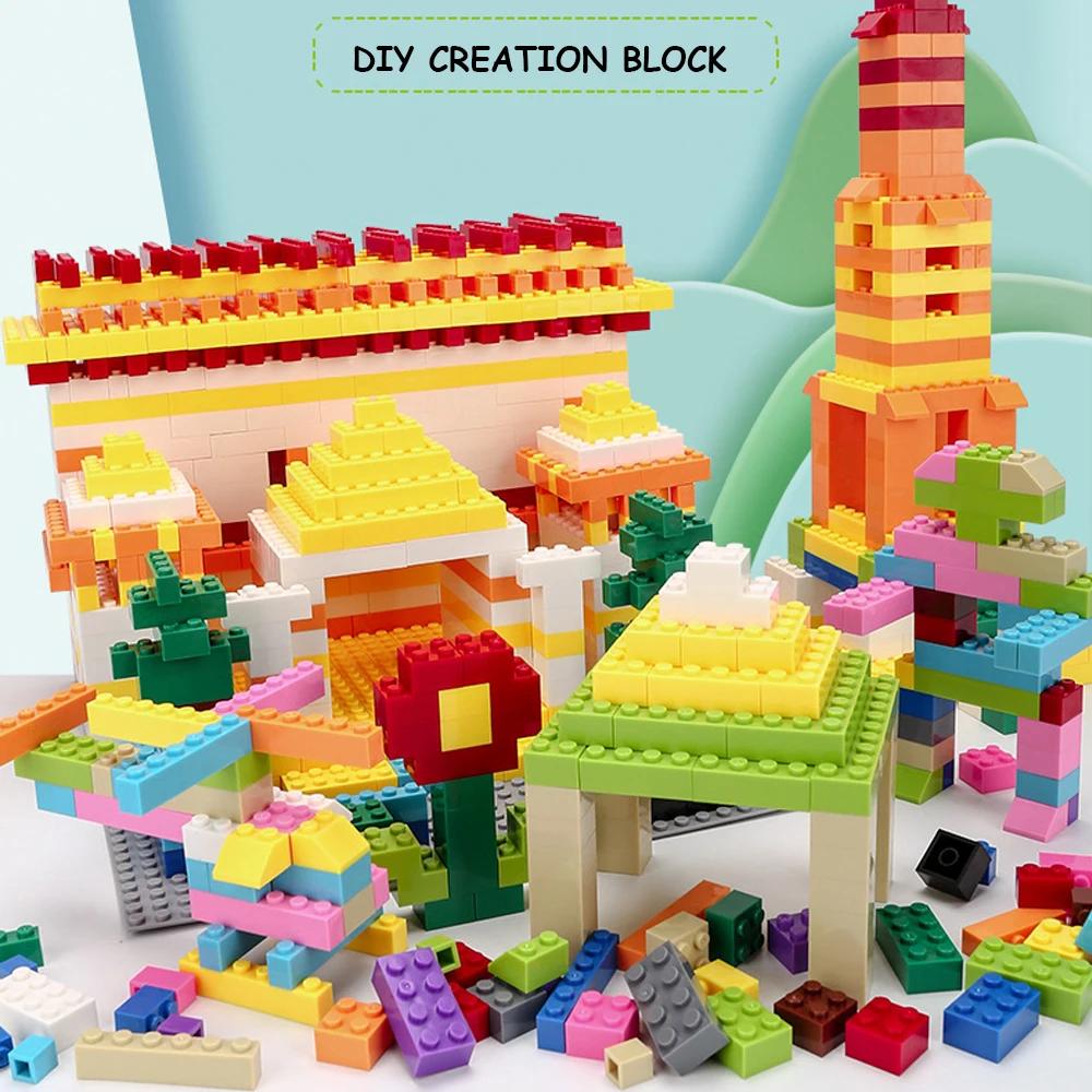 120/240 pièces blocs de construction Lot Pack ville briques classiques triées par couleur briques bl