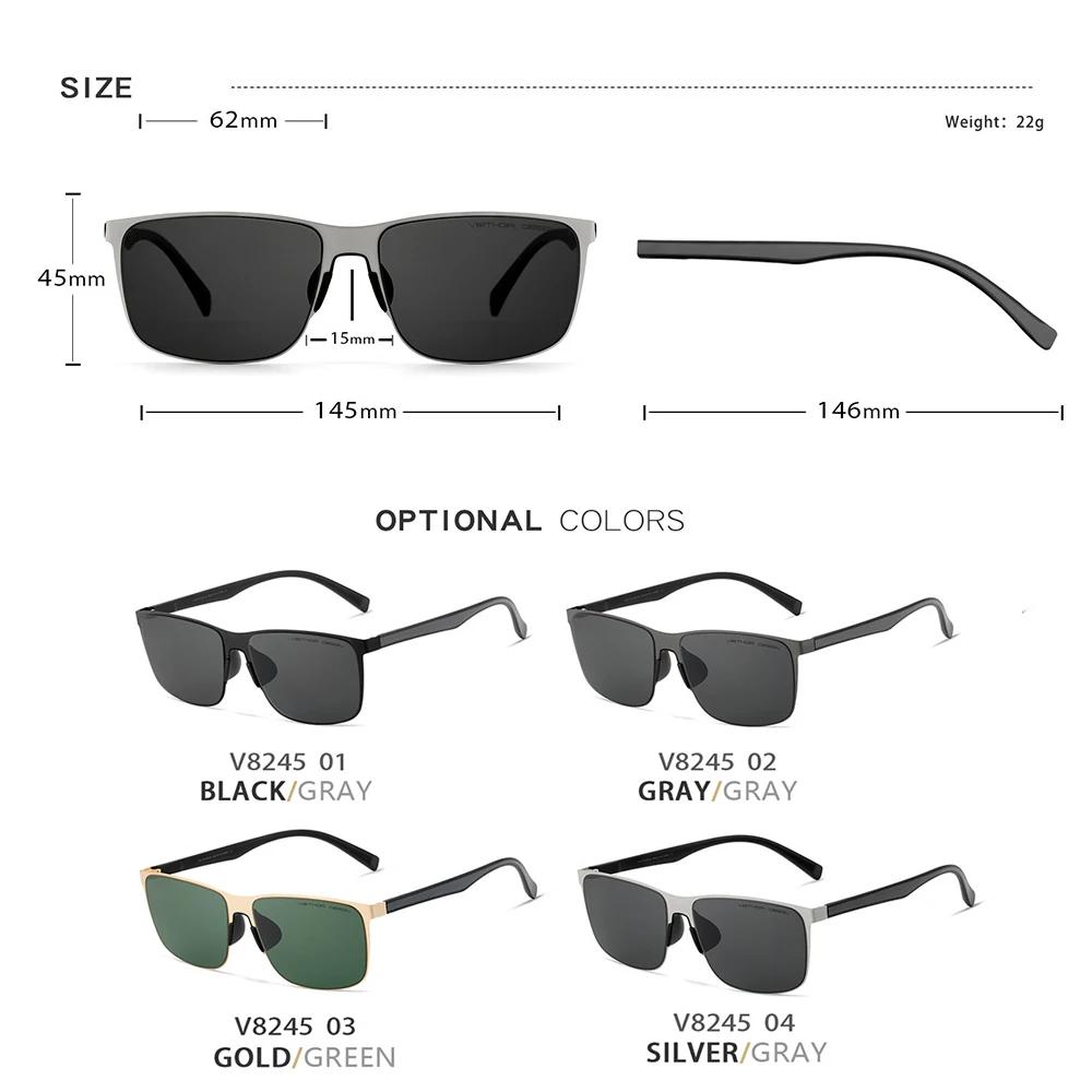 Lunettes de soleil vintage de marque VEITHDIA pour hommes et femmes, en acier inoxydable, verres en