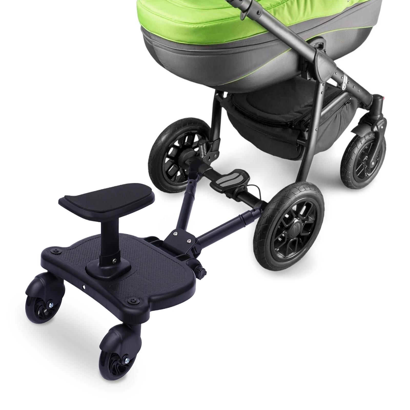 Poussette assise et sur pied, planche de poussette universelle 2 en 1 avec coussin confortable, régl