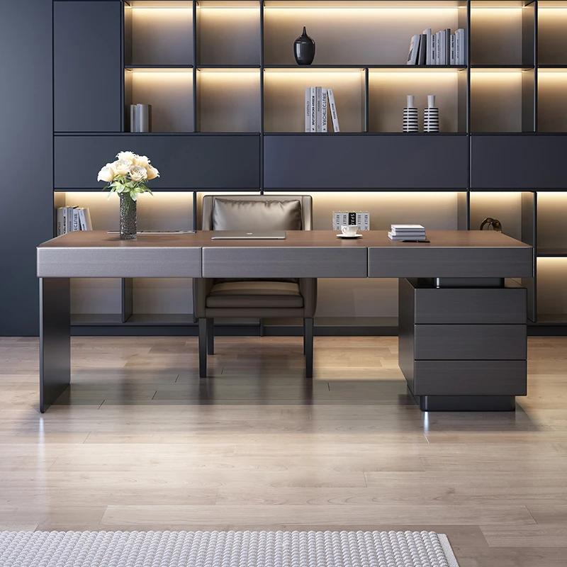 Table de rangement exécutive, armoire à douille de luxe, bureau exécutif, bureaux d'ordinateur, tiro
