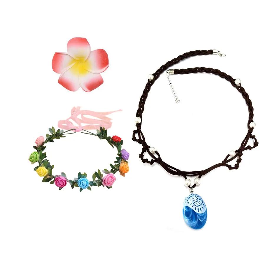 Guirlande de Moana pour filles, couronne de fleurs, coiffure pour enfants et adultes, Costume de pri