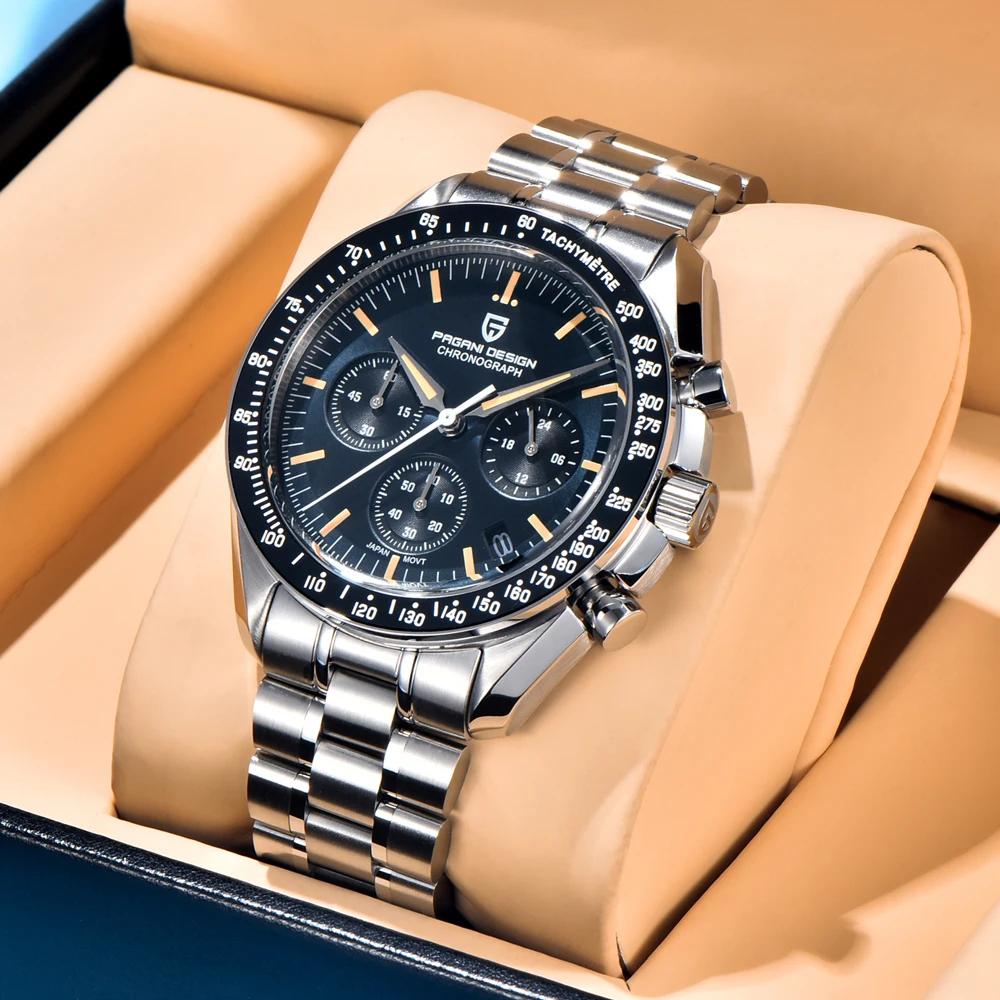 PAGANI DESIGN 2026 nouvelle lune montres pour hommes montre à Quartz de luxe pour hommes VK63 chrono
