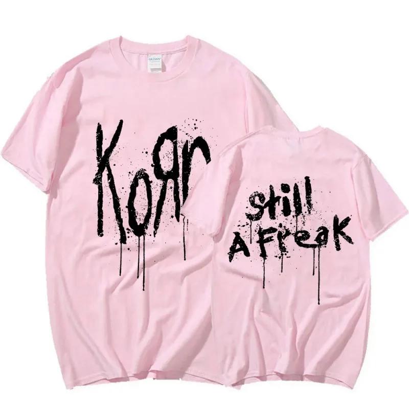 Korn Music Concert Rock Band Tour du monde T-shirt en pur coton personnalisé rue polyvalent 2024 mod