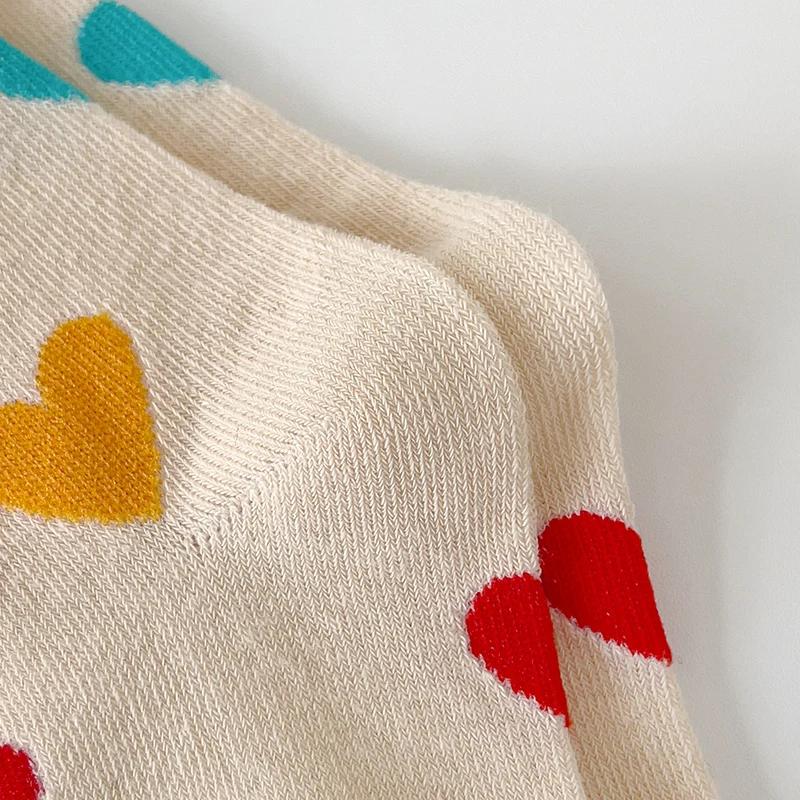 Trois paires de chaussettes fille pour le printemps et l'automne, douces et polyvalentes, avec un de