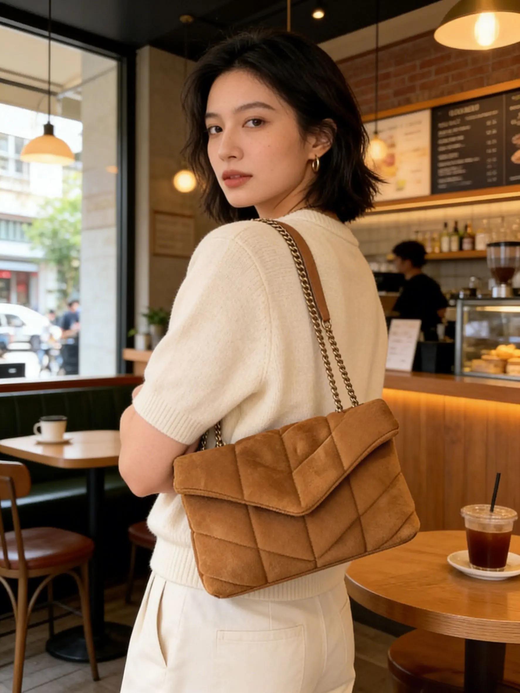 Sacs à bandoulière classiques Boston pour femmes, sacs à main de luxe, sacs à main en cuir véritable