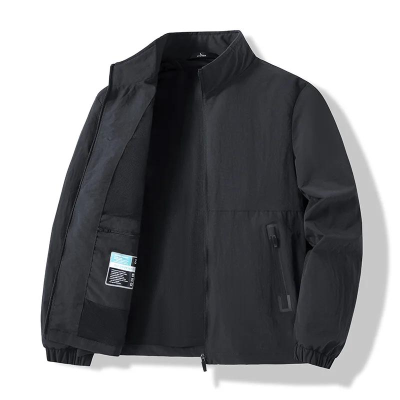 Nouvelle veste pour homme printemps-automne coupe ample col montant sportswear décontracté extérieur