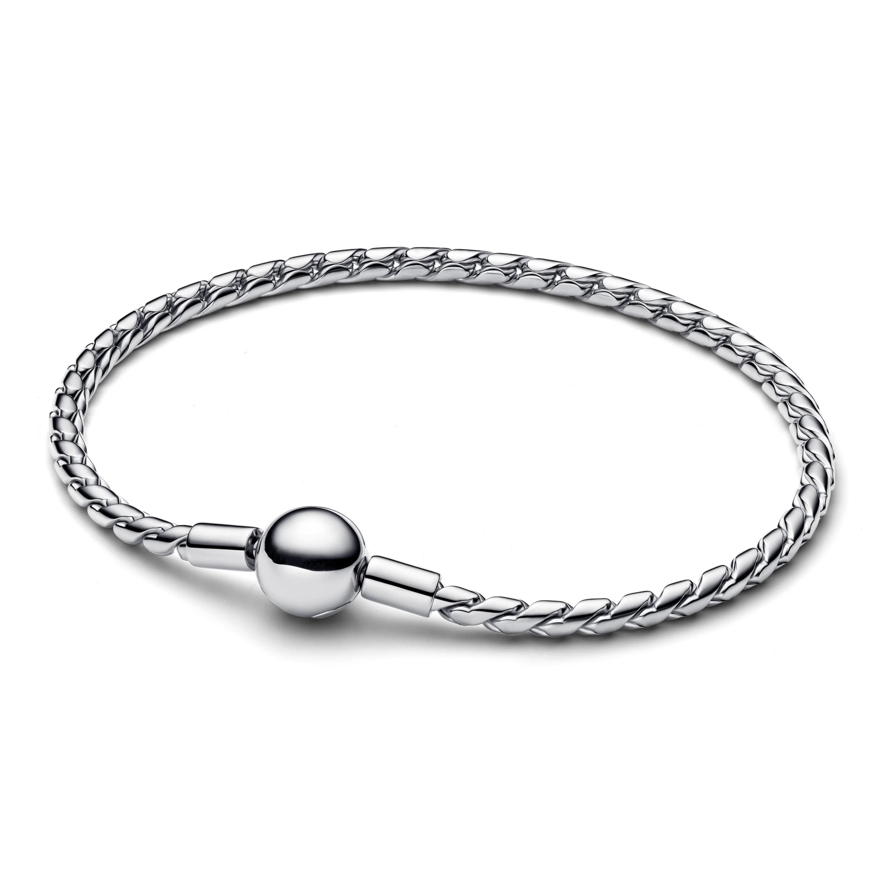 Bracelet en argent sterling 925% de luxe, maille tubulaire ronde en forme de cœur, serti de zircons,