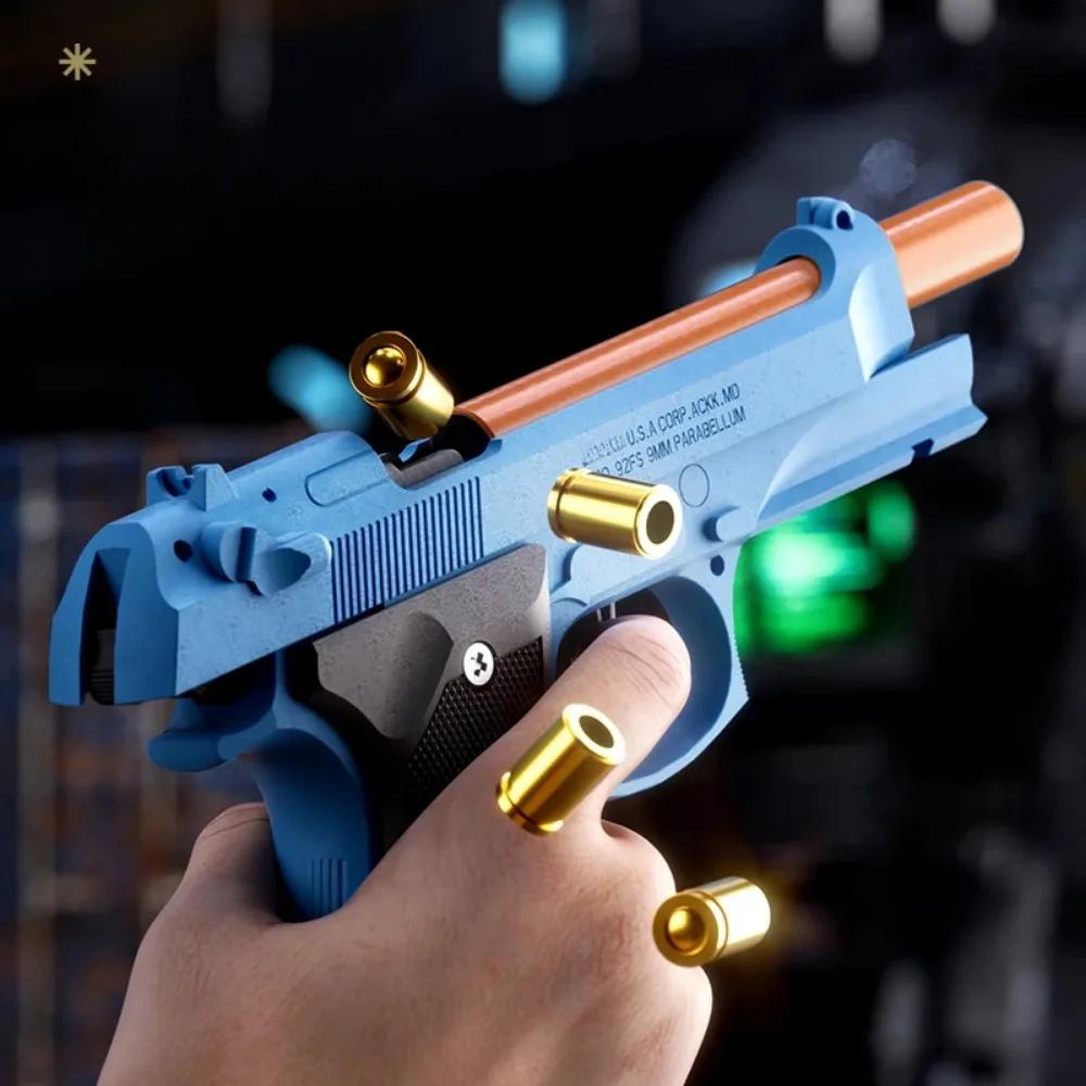 Pistolet jouet Ejceting à coque tactique 2011/M92, tir continu, balle souple EVA, pistolet de tir CS