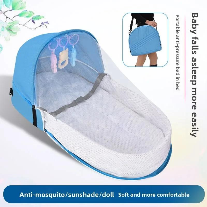 Berceau anti-pression pour bébé, pliable et portable, isolation pour nouveau-né, lit de voyage facil