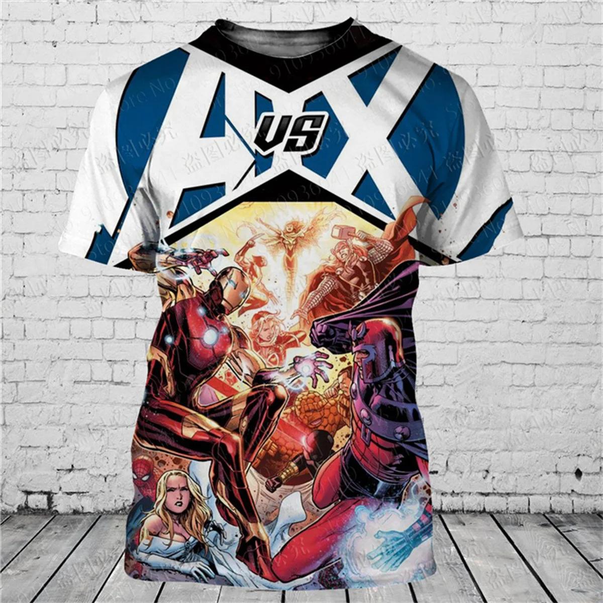 T-shirt 3D à la mode pour hommes, avec personnage de dessin animé populaire imprimé, manches courtes